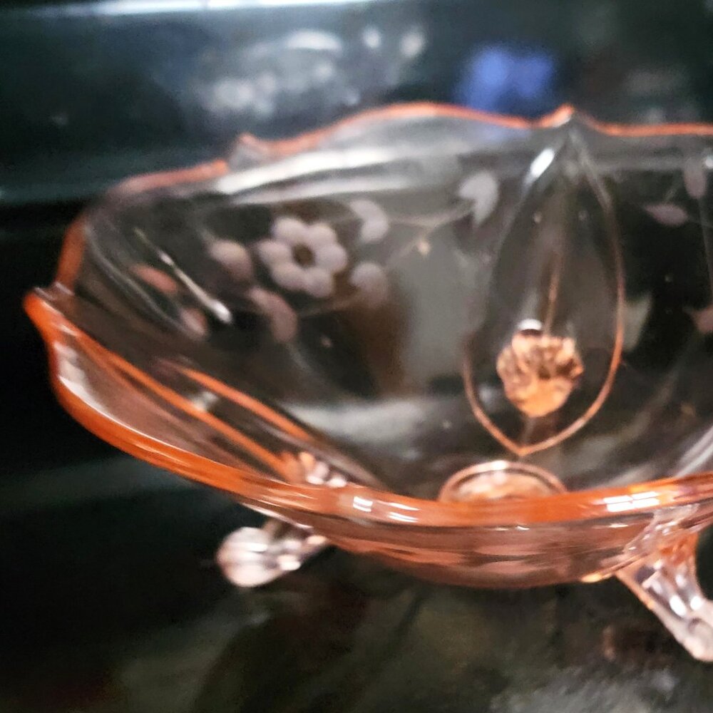 Vintage Jubilee Pink Depression Glass Bowl-circa 1930